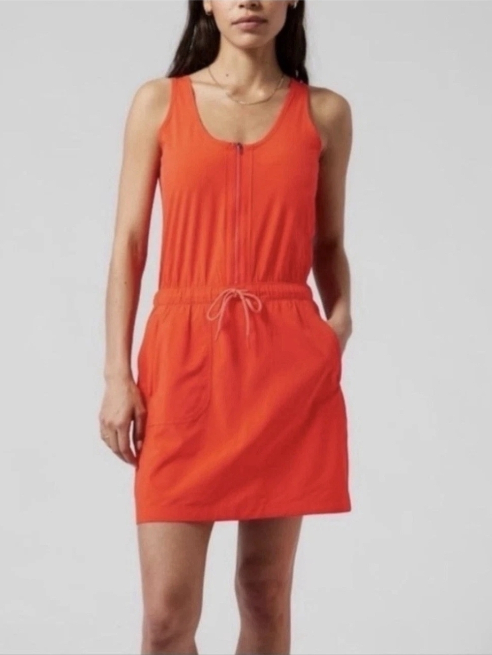 Athleta Expedition Dress Orange Size 14 New!